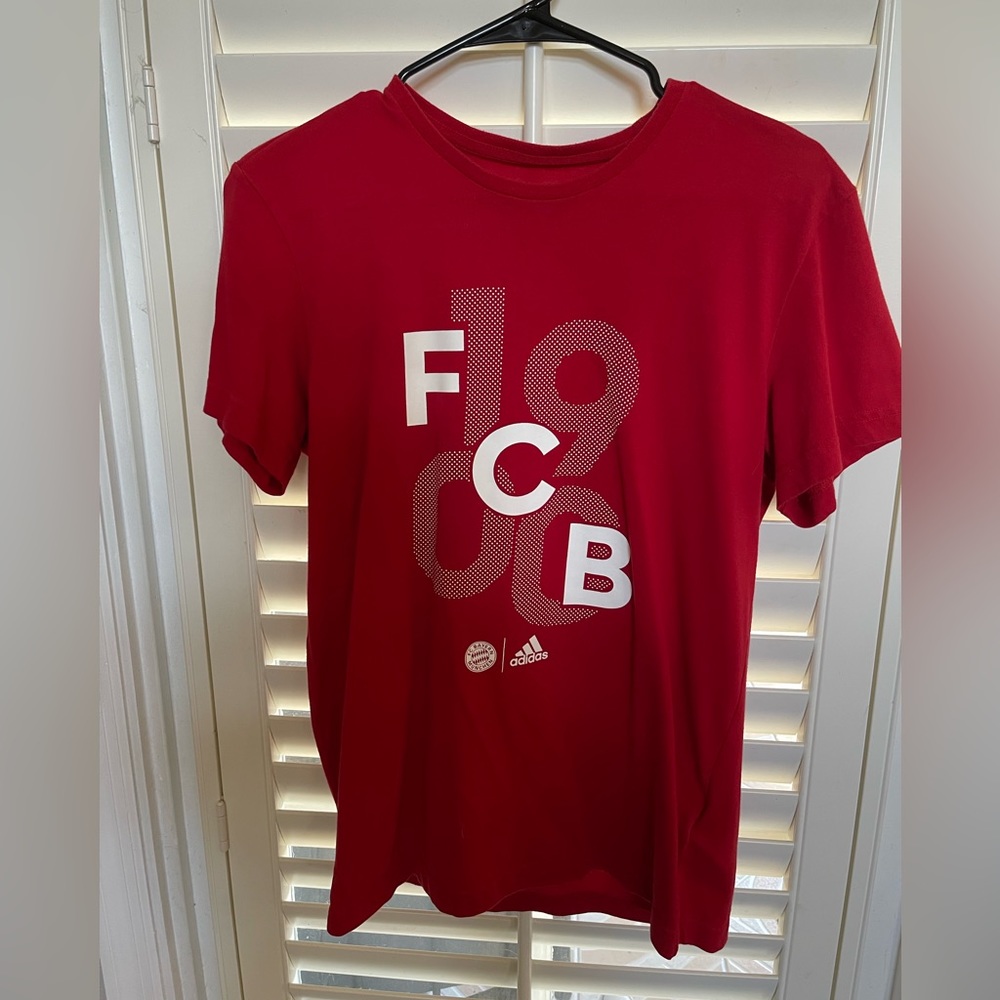 adidas Mens Red Short Sleeve Tee